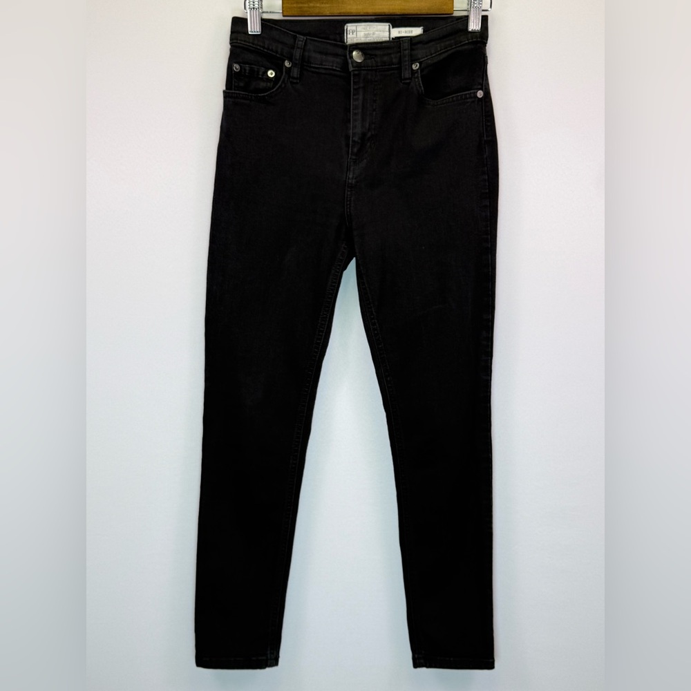 Free People Womens Black High Rise Skinny Jeans Size 27 US Made 1253-11